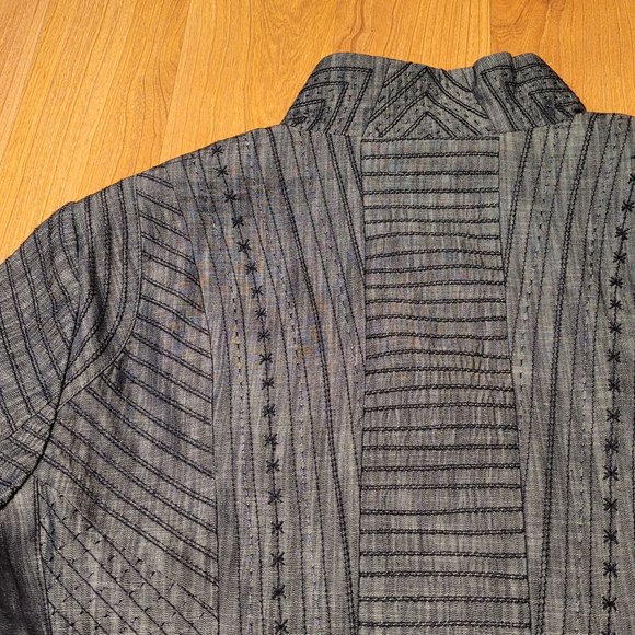 Elie Tahari Embroidered Blazer, Navy - Picture 7 of 10